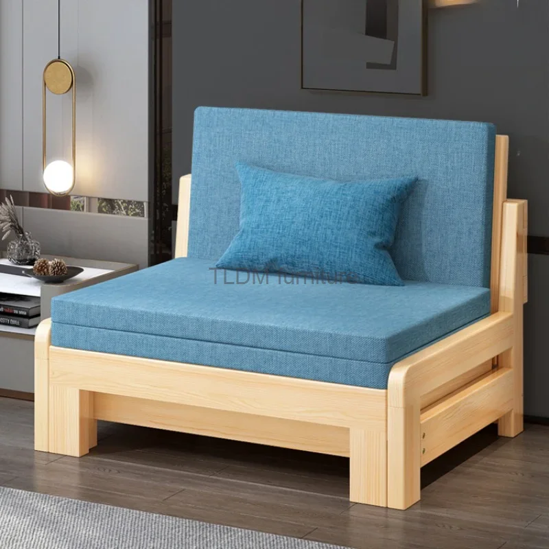 

Modern Wooden Living Room Sofas Foldable Multifunctional Living Room Sofas Lazy Bed Balcony Sofy Do Salonu Home Furniture WZ50SF