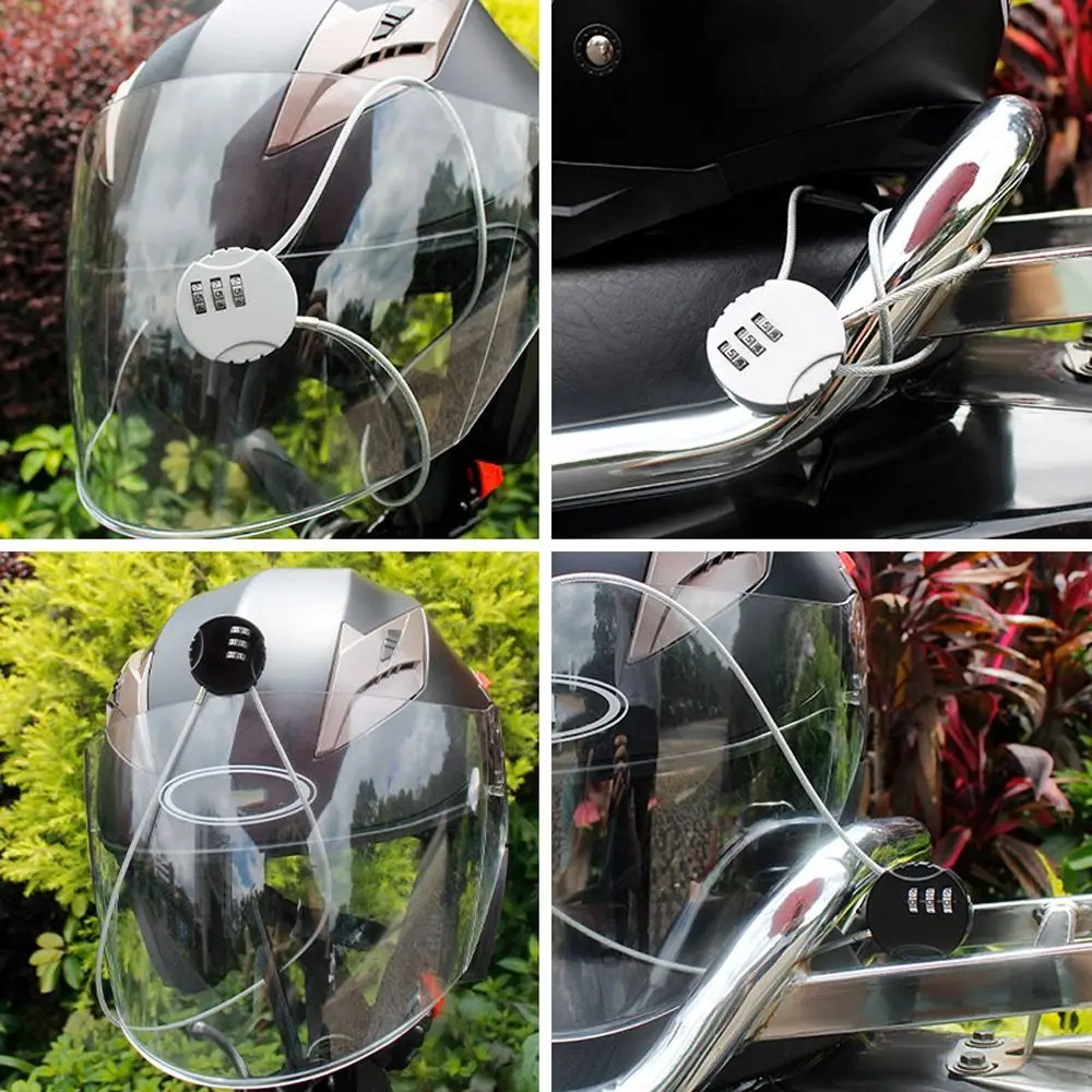 Description Picture 6 of itemExtended Wire Rope Motorcycle Helmet Lock Anti-theft Wire Rope Padlock Smart Combination Lock Digit Padlock Code Security Lock