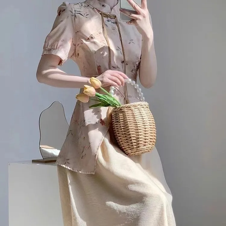 

Womens New Floral Dresses 2024 Summer New Short Sleeved Dresses for Special Occasions Elegant Beautiful Casual Ladies Dressess