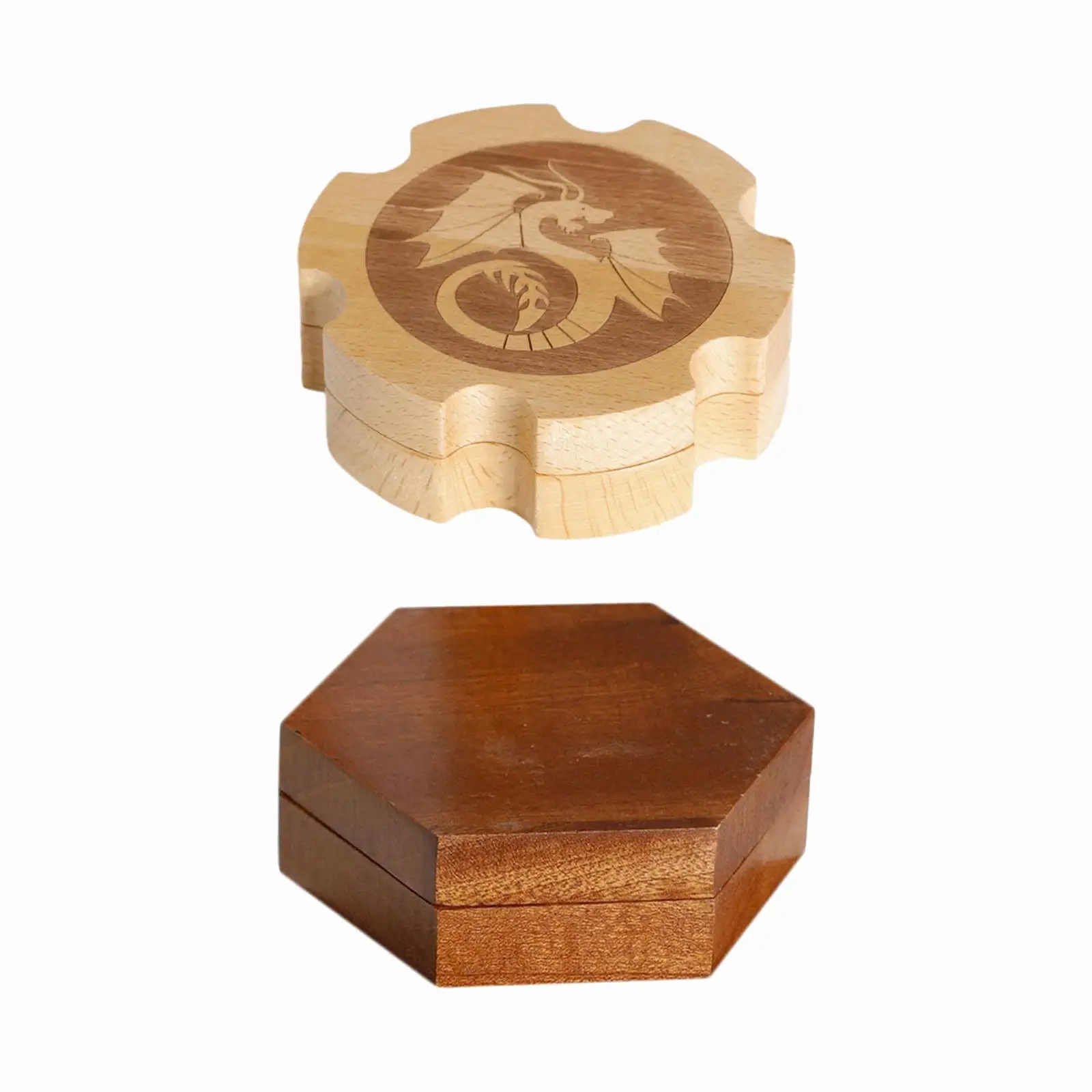 

Wooden Dice Box, Role Playing Dice Organizer Exquisite Can Holds Polyhedral Dices Dice Box with Lid, Dices Holder Box,