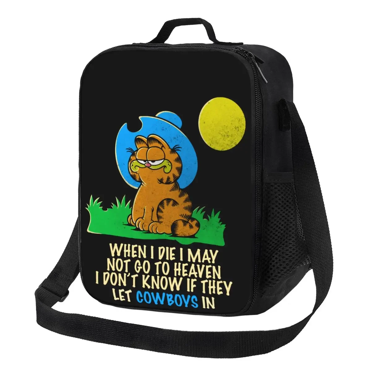 Garfields Cowboy Resuable Lunch Box Per Multifunzione Kawaii Cat Cooler Thermal Food Insulated Lunch Bag Kids School Children