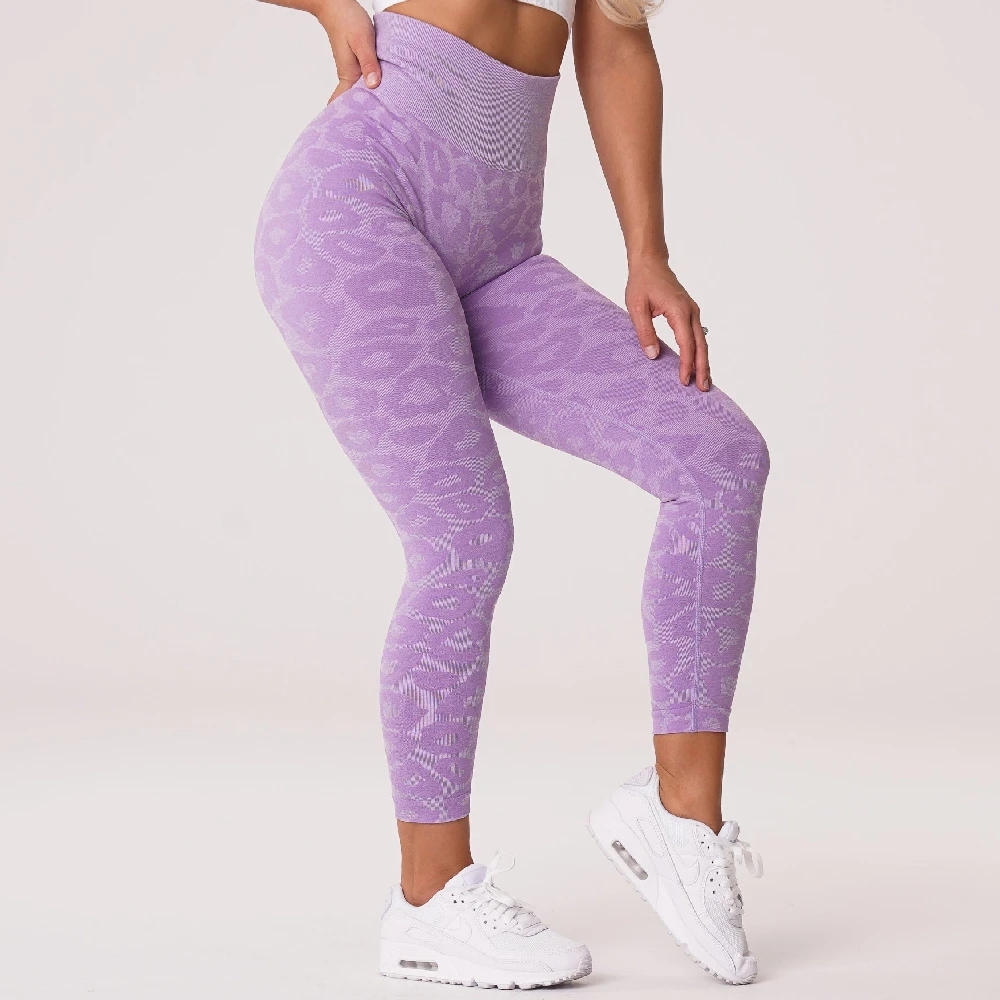 Mocha Leopard Seamless Leggings Women 