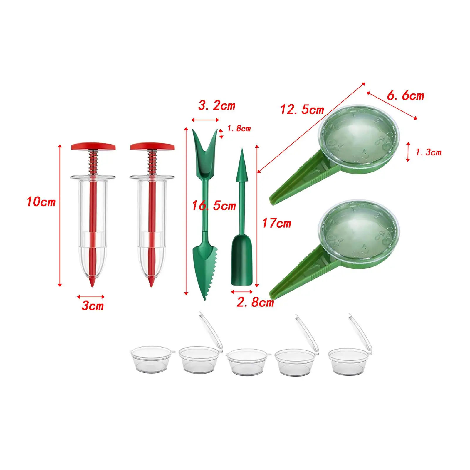 Mini Seed Spreader Set Lightweight Planter Tool Small Reusable Seed Spreading Handheld Seed Planter Seedling Dibber and Widger