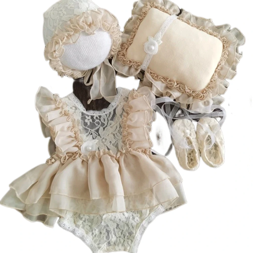 

Детская юбка в стиле "Лолита", кружевное платье принцессы, Комплект подушек, наряд для фотосъемки новорожденных, наряд для фотосессии, одежда для мальчиков и девочек