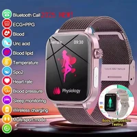 2025 New ECG+PPG Smart Watch Women Heart Rate Blood Lipid Uric Acid Women Menstrual Health Tracker Smartwatches For Android iOS 1