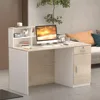 Reception Desk with Counter & Lockable Srotage Drawers, for Salon Reception Room Checkout Office, Natrual Reception Desk 3
