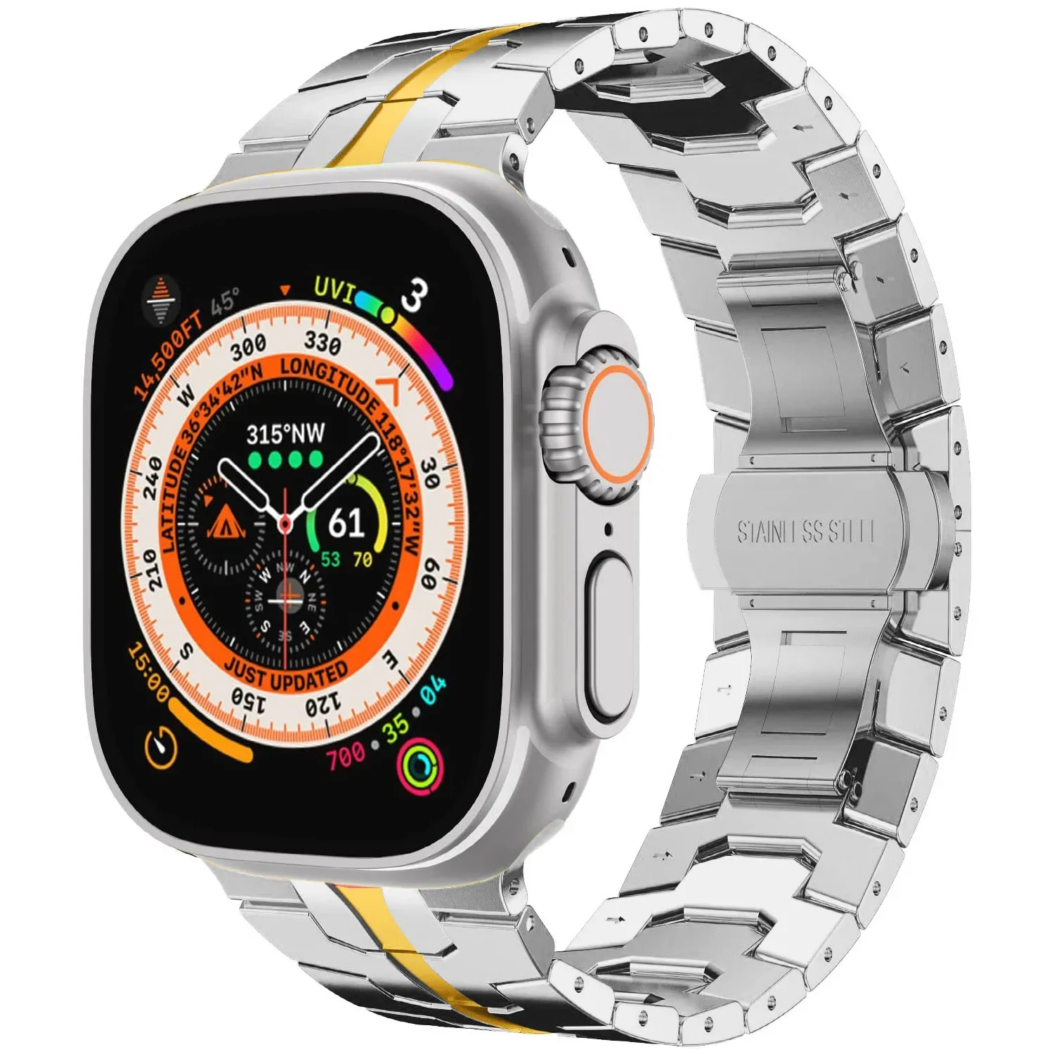 Stainless Steel Metal Strap for Apple Watch - Elegant Wristband Replacement