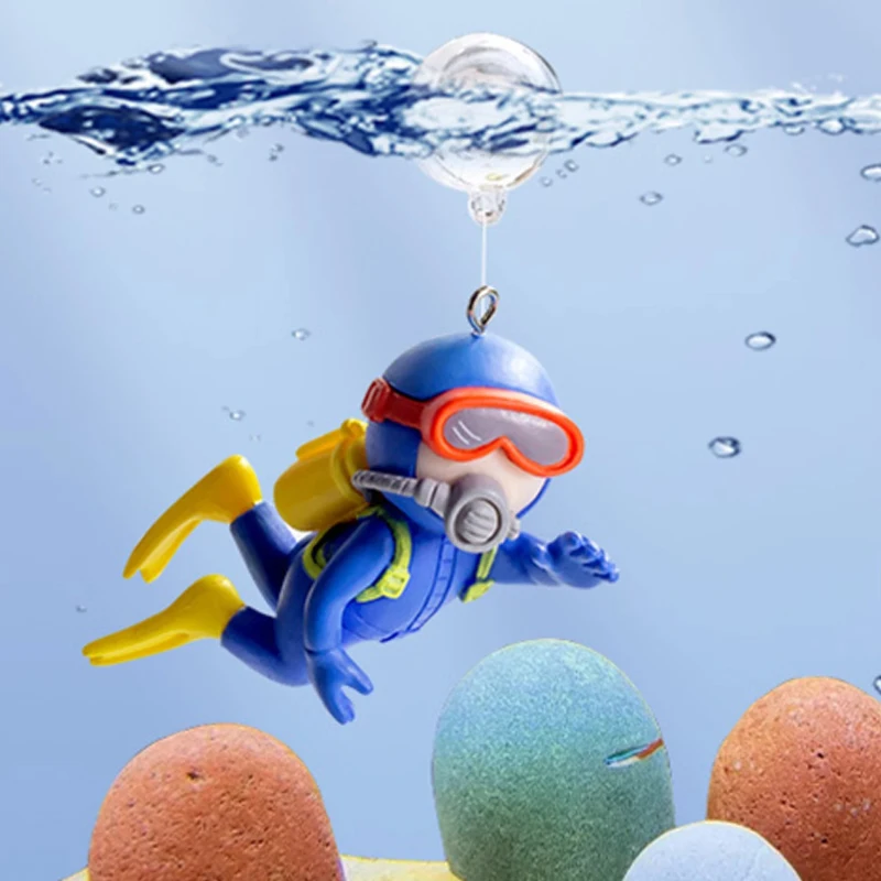 Aquarium und Aquarium Landschafts bau Dekoration niedlichen blauen Fett Mini schwimmenden Taucher Aquarium Ornamente kleinen schwimmenden Ball Zubehör – Detail 5