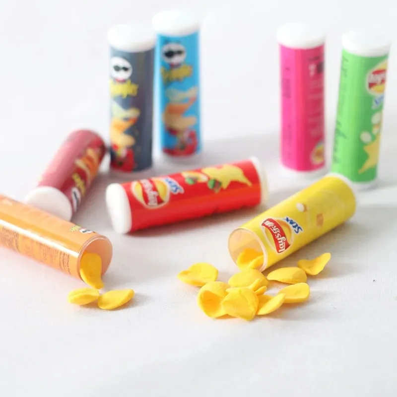 New 1/6 Scale Miniature Dollhouse Snack Potato Chips Food for Barbies Doll House Pretend Play Kitchen Toy