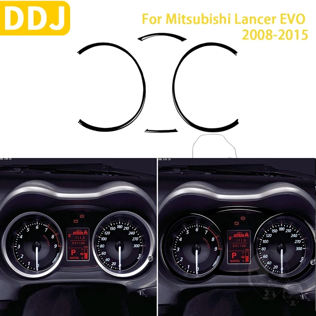 For Mitsubishi Lancer EVO X MR 2008-2015 Car Accessories Plastic Piano  Black Interior Speedometer Frame Trim Sticker Decoration - AliExpress