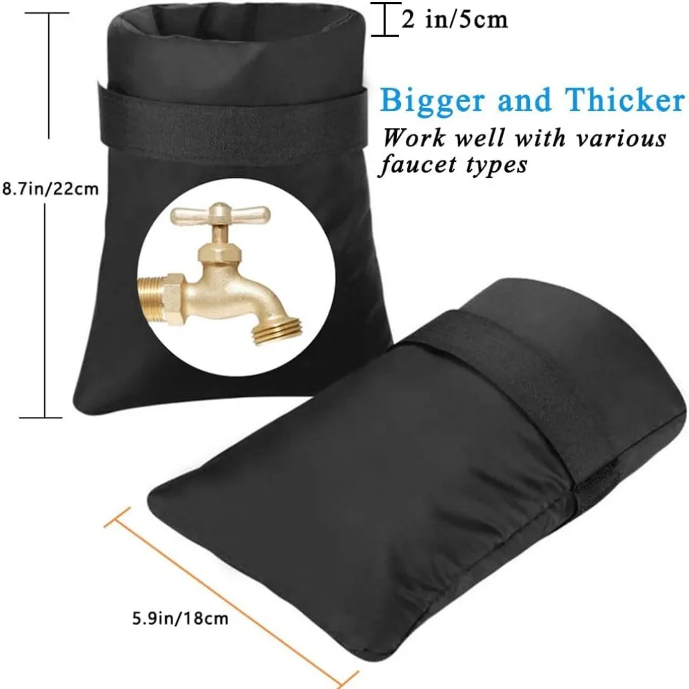 4-Piece Winter Insulated Faucet Cover, Hose Outdoor Faucet Cover, Winter Antifreeze Protection Outdoor Cover Socks