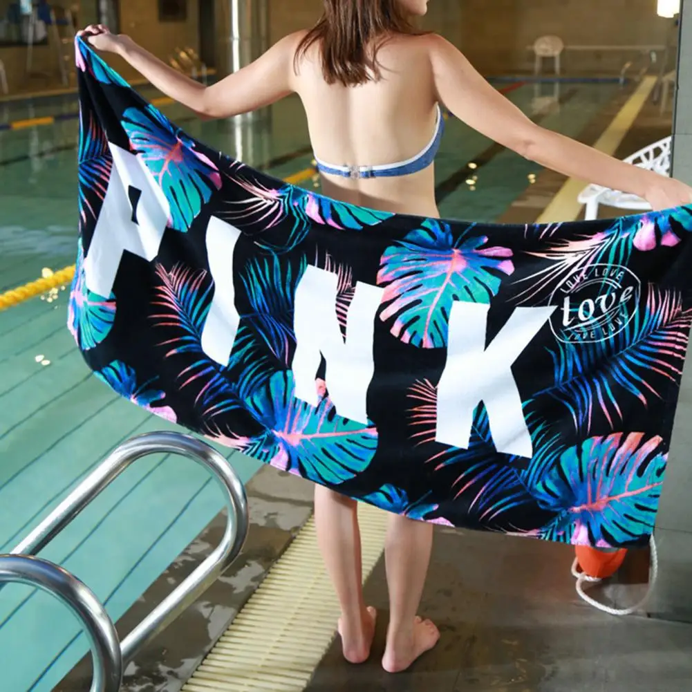 

Beach Towel Attractive Bright Color Sand Proof Hawaiian Pool Bath Towel Beach Accessories