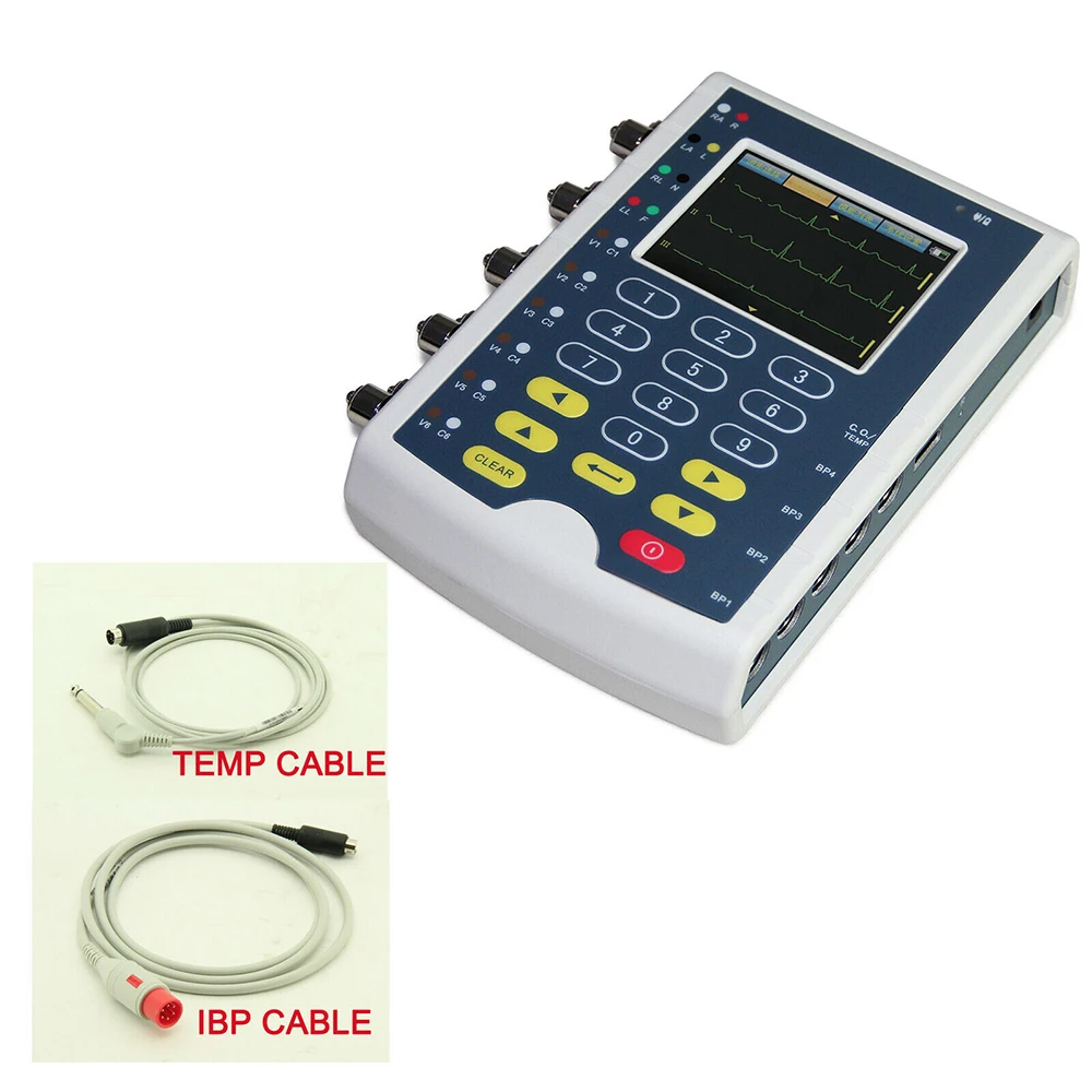 MS400 Multi-Parameter Simulator Touch Screen Patient Monitor 12 Leads ECG RESP TEMP IBP Simulation Device