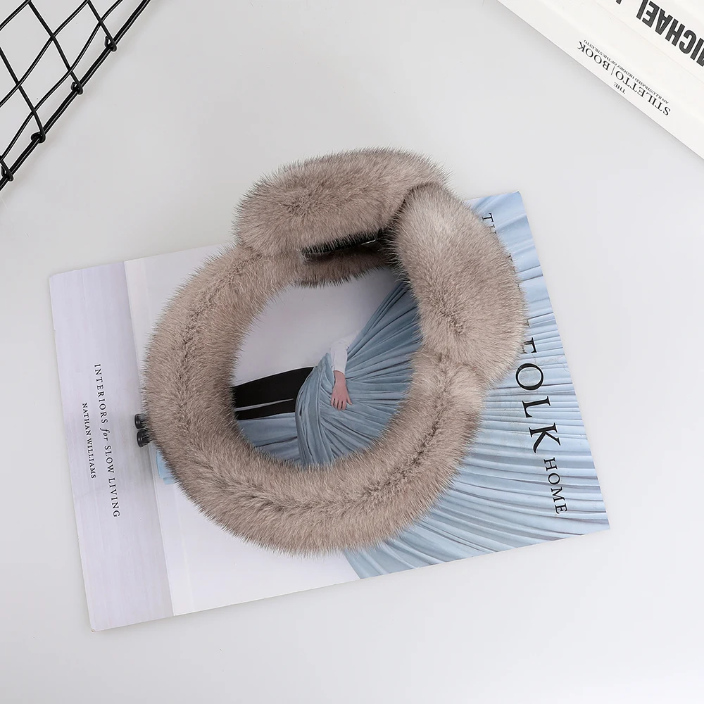 Luxury Women's Winter Warm Real Mink Fur Earmuffs Girls Ear-Muffs Muffle Earflap Ear Cover Outdoor Cold Protection warm earmuffs fur earmuffs