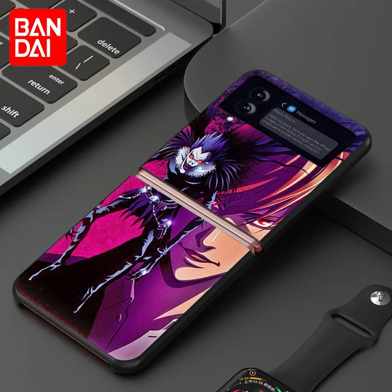Phone Case For Samsung Galaxy Z Flip 3 5G zflip Black Hard Case Death Note Anime Printing Protection Cover For Z Flip3 zflip3 samsung flip3 case