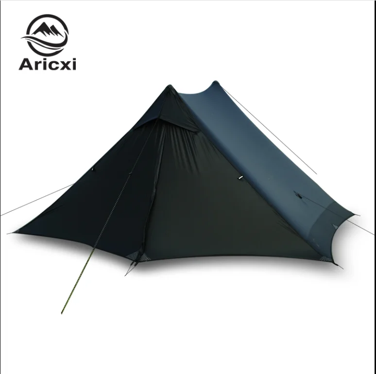 15D Lightweight Professional Camping Tent 2 Person Broadened Rodless Pyramid Comes With Double Tarp