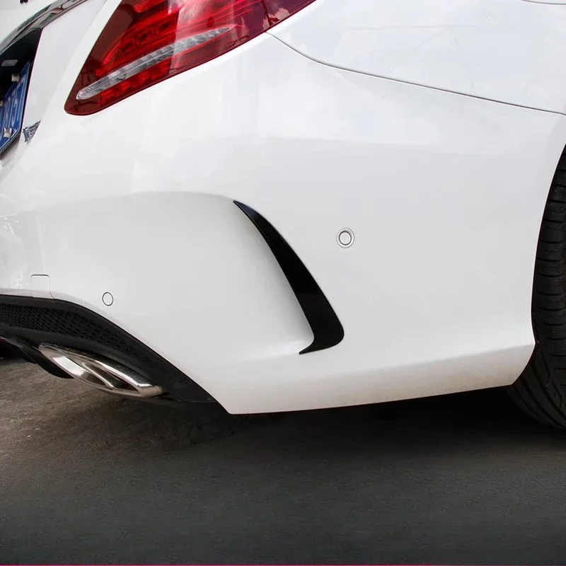 메르세데스-벤츠 W205 C-클래스 C200 C300 2015-2018 2019 2020 2021 외부 개조 리어 윈드 나이프 장식 브라이트 스트립