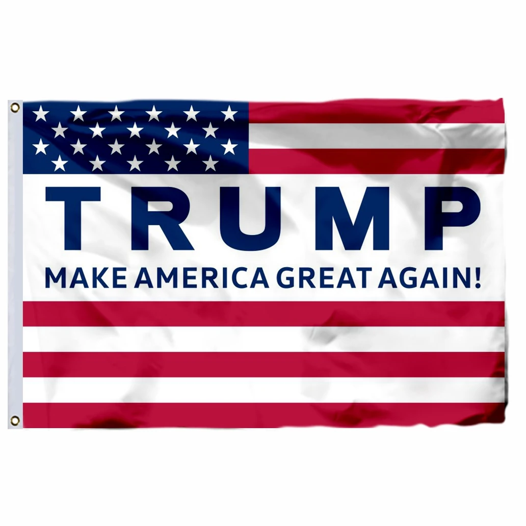 10PCS 2020 Trump President Keep America Great Blue Flag Handheld Flags 6x8