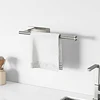 Paper Towel Holders for Kitchen Kitchen Roll Holder Paper Towels Self-Adhesive Under Cabinet Paper Towel Rack Stainless Steel 4