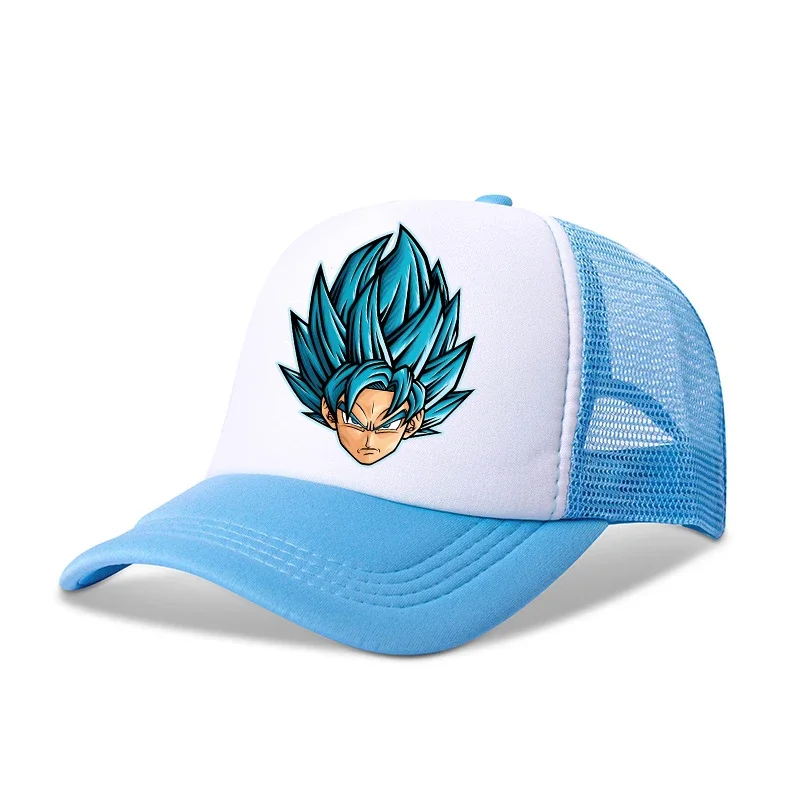 Casquette Baseball Dragon Ball Z Enfant - Licence Officielle, Motifs Goku Et Vegeta - Taille Réglable 54-56 Cm, 100% Polyester - Cadeau Fan Anime