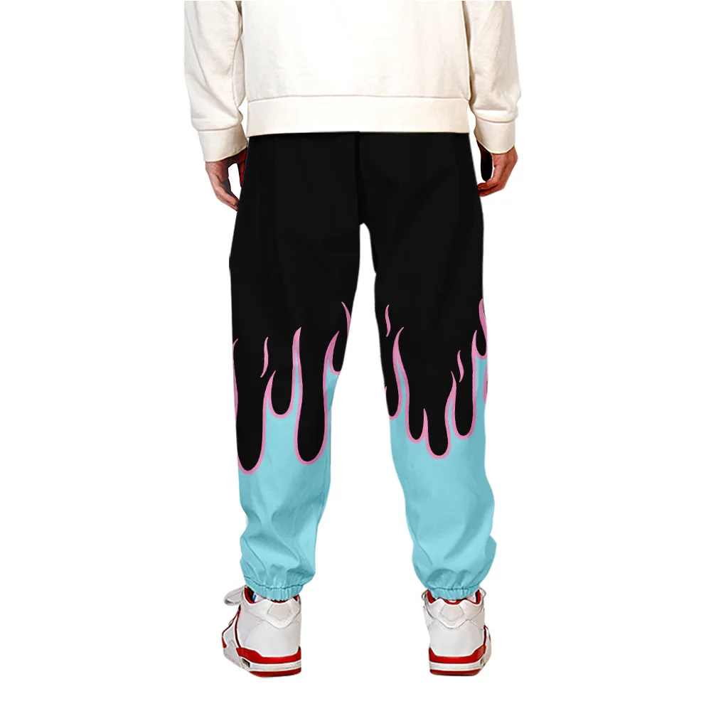 Új 3D nyomtatás Vörös biliárdgolyó majd Elsárgul Láng sweatpants women/men Használhatóság joggers Bugyog Magas légnyomású levegő utc Anime Nadrág Megmunkalás pantst