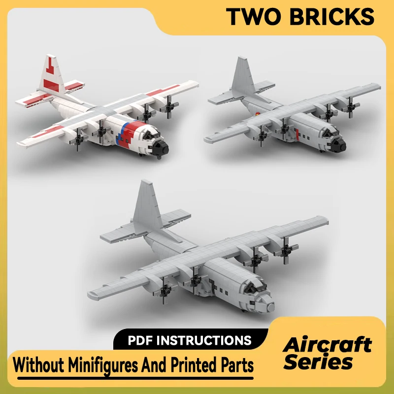

Moc Building Blocks Military Model C-130 Transport Aircraft Technical Bricks DIY Assembly Construction Toy For Kids Holiday Gift