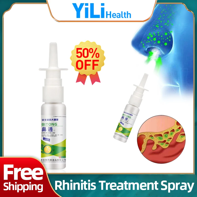 

Rhinitis Nose Treatment Spray Stuffy Nasal Sneezing Allergic Chronic Rhinitis Congestion Relief Medicine Sinusitis Cleaner