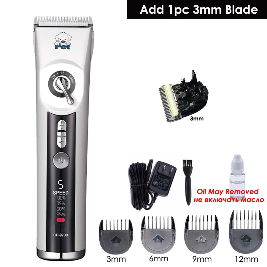 Pet Clipper CP-9700 LCD Dog Hair Trimmer Grooming Machine Cat Shaver Electric Mower 7000RPM hair trimmer pet clipper dog hair trimmer pet hair trimmer dog clipper
