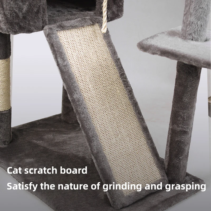 High Quality Cat Tree Design Wood Cat Tower And Scratcher Indoor Multi-Level Condo Pet House