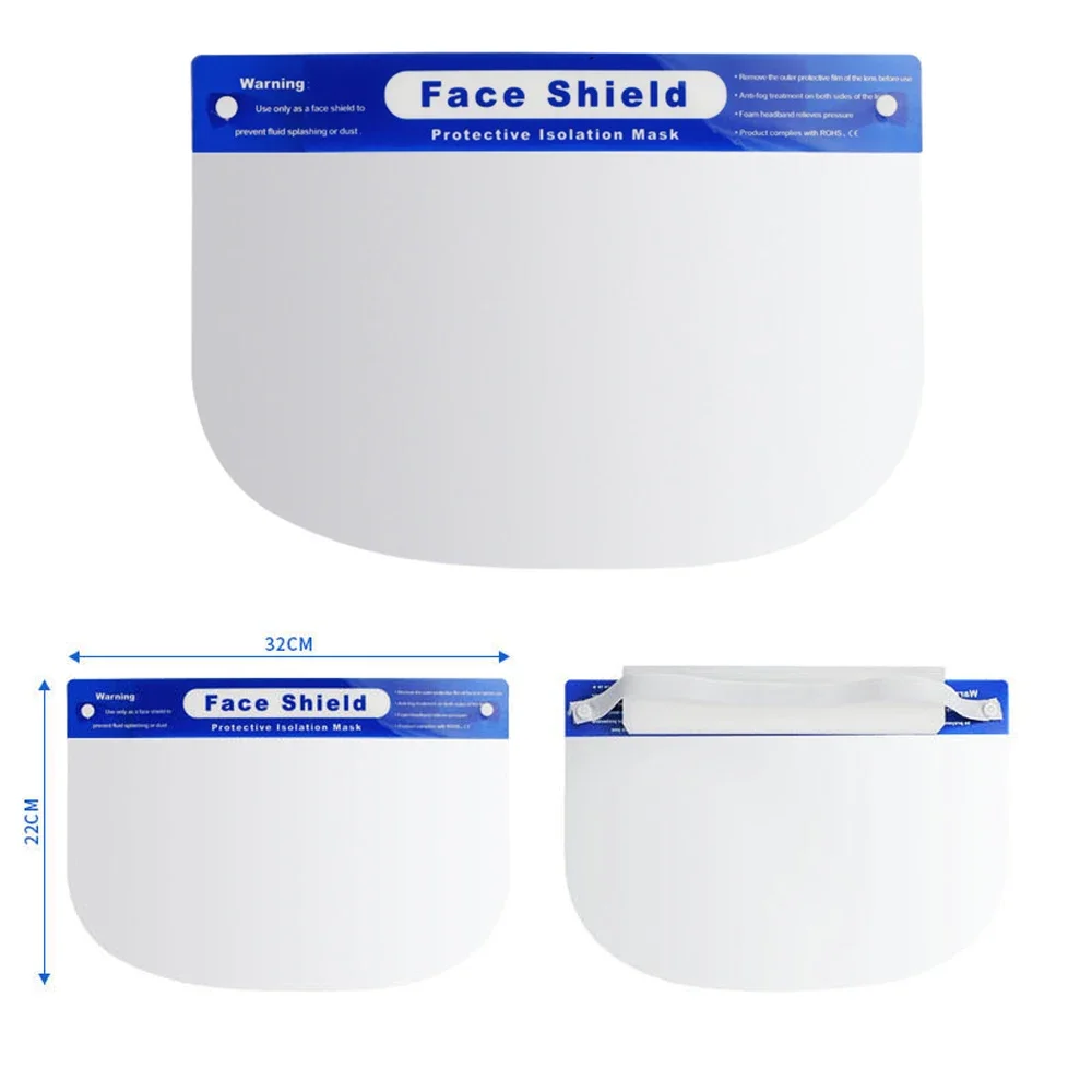 Lot de 10 Écrans Faciaux Anti-Buée Réutilisables - Protection Complète