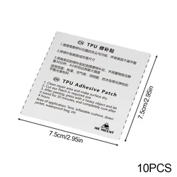 Waterproof Clear Repair Tape Kit for Outdoor Gear and Tarps (10 PCS)