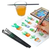 6pcs Professional Artist Paint Brush Set - Anti-Shedding Nylon Bristles, Different shapes - Round, Filbert, Flat, Angle, for Pai 6