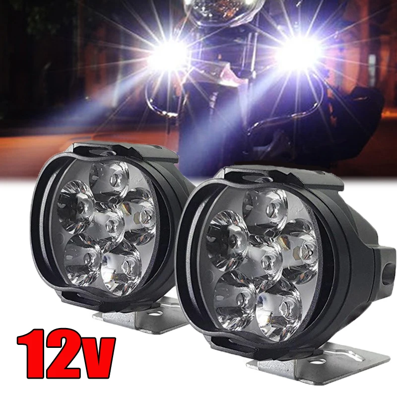 

Motorcycle Headlight Working Light 6 LED Light White Spotlight Fog Light Scooter Light High Brightness Retrofit Auxiliary Bulb