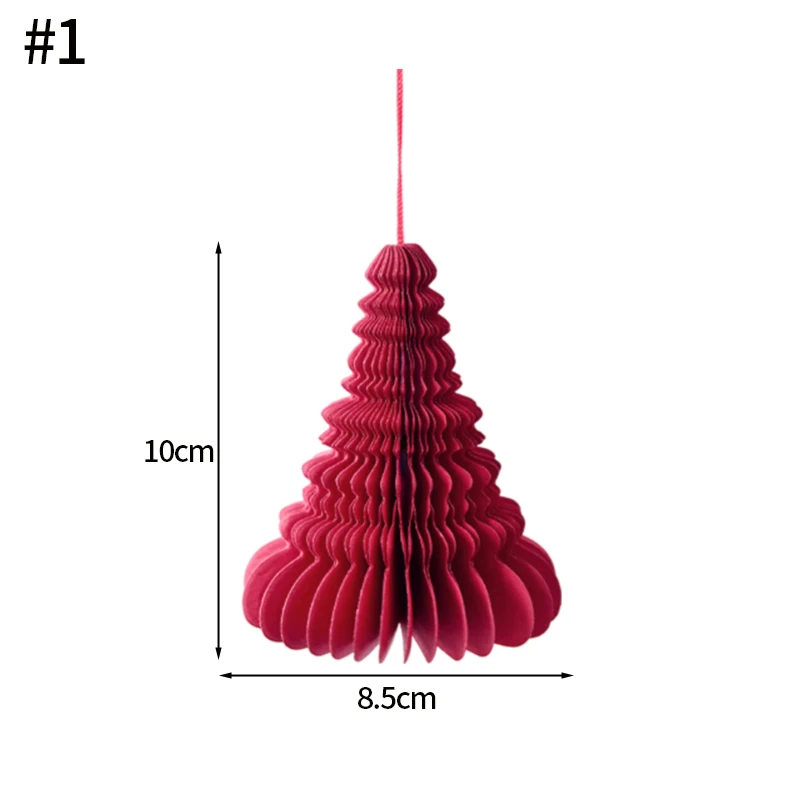 thumbnail image 1 of Adornos colgantes de bolas de árbol de Navidad Mini colgantes de bolas de nido de abeja de papel Decoraciones navideñas 2025 Suministros para fiestas de Nochevieja, 1 of 5
