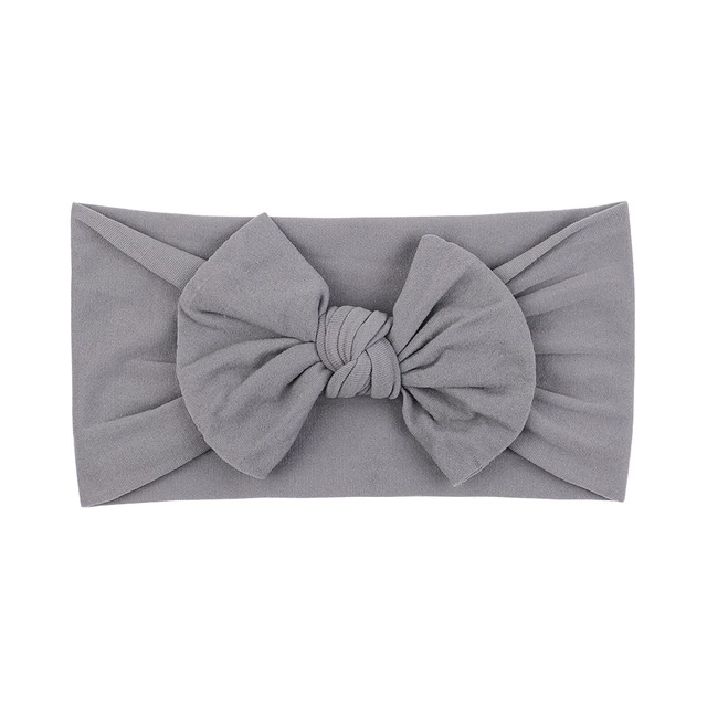 Solid Color Broadside Bowknot Headband for Kids Girls Elastic Hair Band Baby Hairband Boutique Turban Headwear Hair Accessories 23