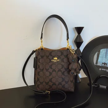 Stile alla moda, borsa elegante e lussuosa a forma di secchiello, versatile e adatta a tutte le occasioni, single-shou
