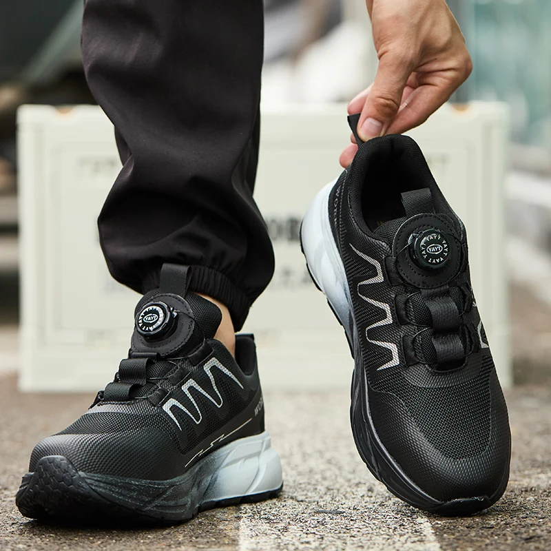 Men's Steel Toe Anti-Puncture Safety Sneakers - Durable Construction and Hiking Footwear