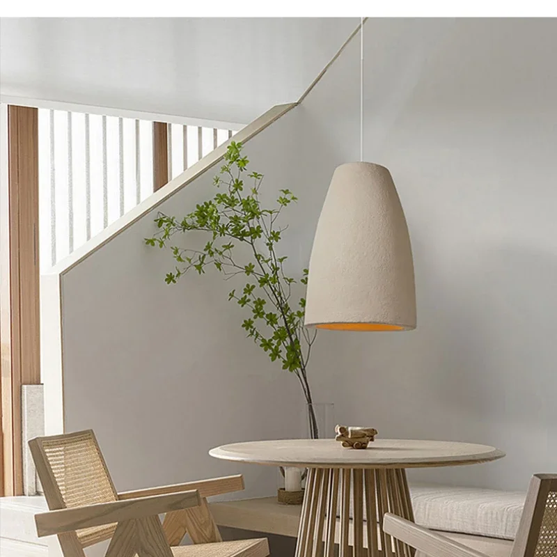 

Nordic Cream Style LED Chandelier Wabi Sabi Restaurant Bar Dining Room Home Decor Pendant Lights Bedroom Bedside Hanging Lamp