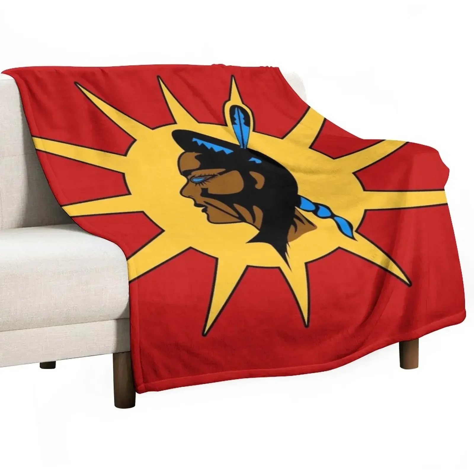 

Mohawk Warrior Throw Blanket Beach Quilt Luxury Thicken Blankets