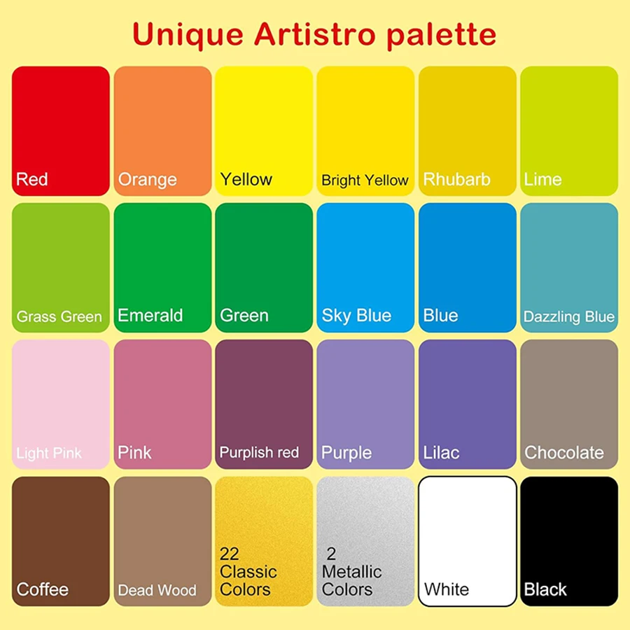 아크릴 플라몬스 영구 DIY 그래피티 마커, 그림 펜, 스톤 전화 케이스, 원단 Cerma, 미술 용품, 24 색
