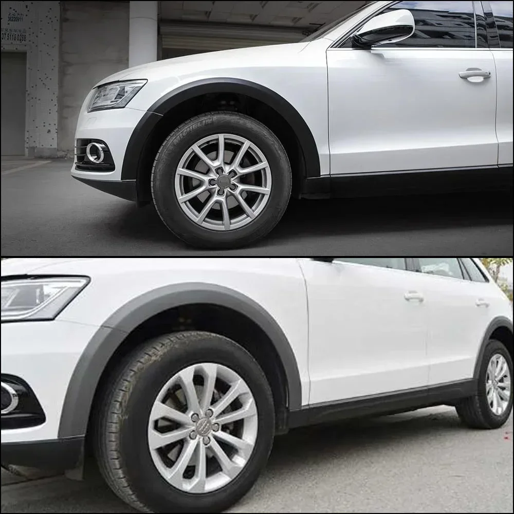 10PCS 8.5CM 안티 스크래치 펜더 플레어 키트 - 2010-2018 Audi Q5 휠 아치 프로텍터용 눈썹 장식 스트립 커버