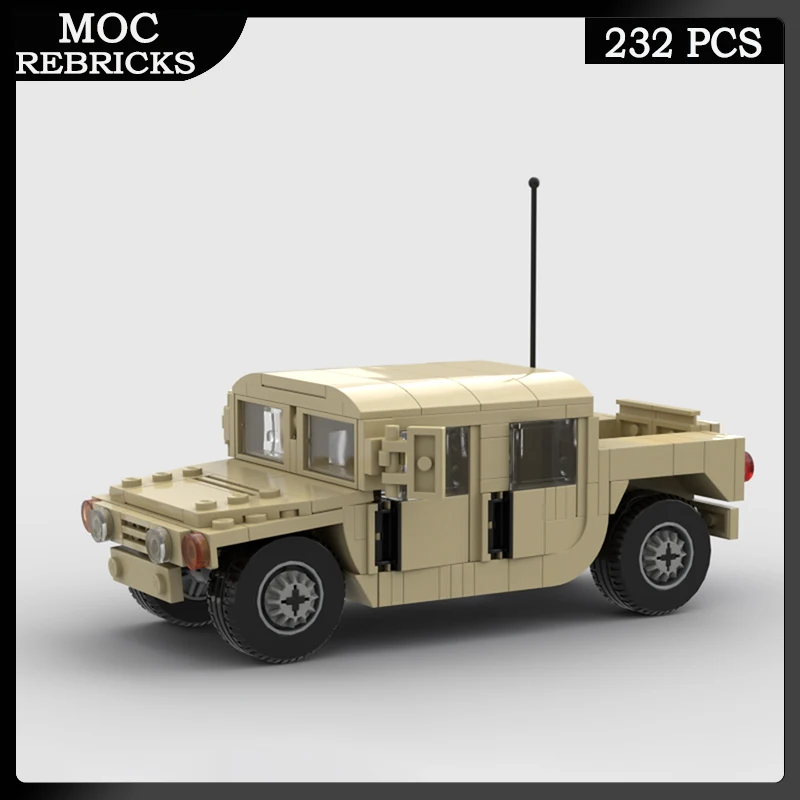 

WW II Military Weapons Land Force Pick Humvee Car Personnel Carrier Building Block Vehicles Educational Toys Brick Children Gift