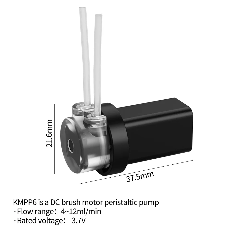Kamoer Bomba de Dosagem Auto-escorvante Bomba Peristáltica Baixo Fluxo Kmpp6 Motor dc 3.7v 412ml por Min Laboratório e Campo Médico
