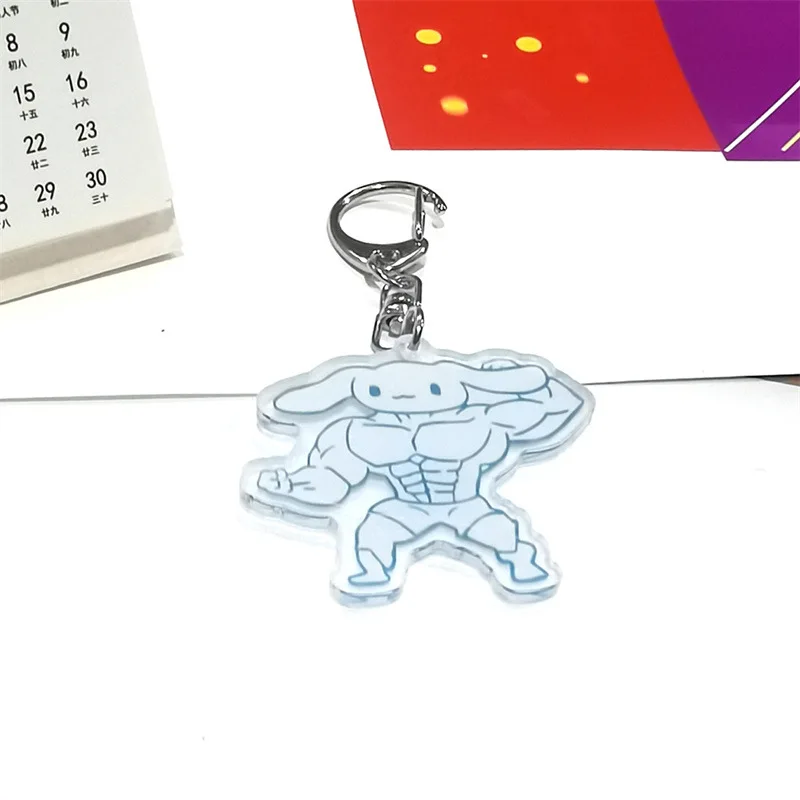 gi joe toys Sanrioed Muscle Acrylic Pendent Melody Kuromi Cinnamoroll Kawaii Bag Ornaments Funny Decorations Keyring Amusing Kids Gift ninja turtles toys