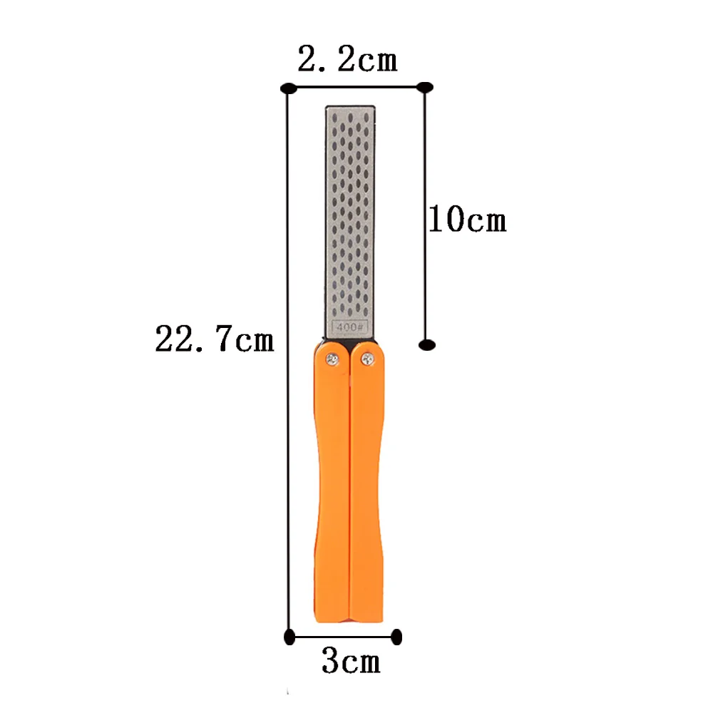 FZCSPEED Pocket Knife Sharpener, Double-Sided Diamond Whetstone, Folding Portable, Suitable for Kitchen Knives