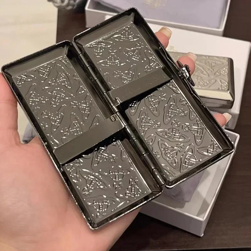 Cool Cigarette Case Alloy Metal Luxury Cigarette Box Portable High Quality Personalized Design Men's and Women's High-End Gifts 3