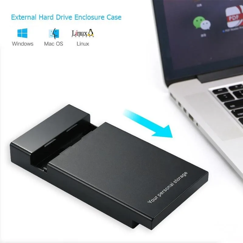 Enclosure HDD Case 3.5'' 2.5'' SATA To USB 3.0 External Hard Drive Enclosure 6Gbps 22TB HDD Box Case Support US/UK/EU Plug
