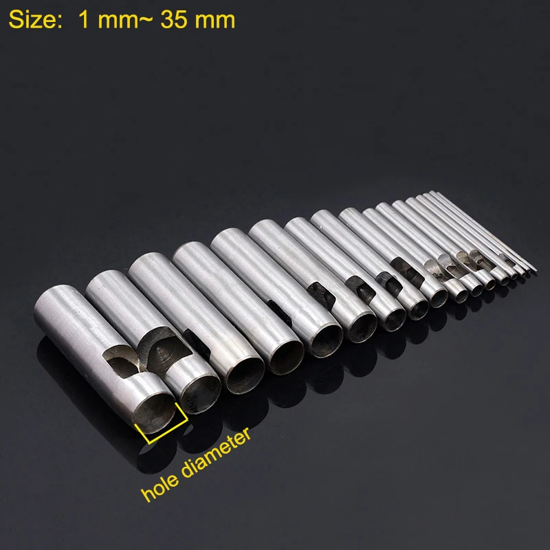 45# Steel Hole Punch Tool Snap Button Rivets Punch Setter Hand Tool Steel Spike Studs 1piece Leather Craft Garment Shoes leather punch tool