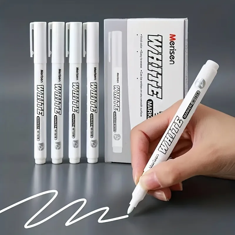 2/3/5pcs White Paint Markers Waterproof Rubber Permanent 1.0mm Marker Pen Car Tyre Tread Environmental Tire Painting Graffti 3