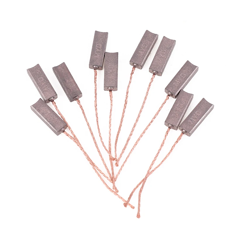 10개 4.5X6.5X20mm 고순도 구리 발전기 카본 브러쉬 교류 발전기 레귤레이터용